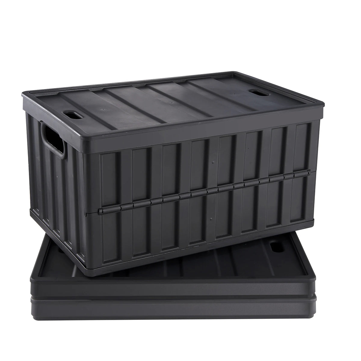 SucceBuy Collapsible Stackable Storage Bins With Lids For Home