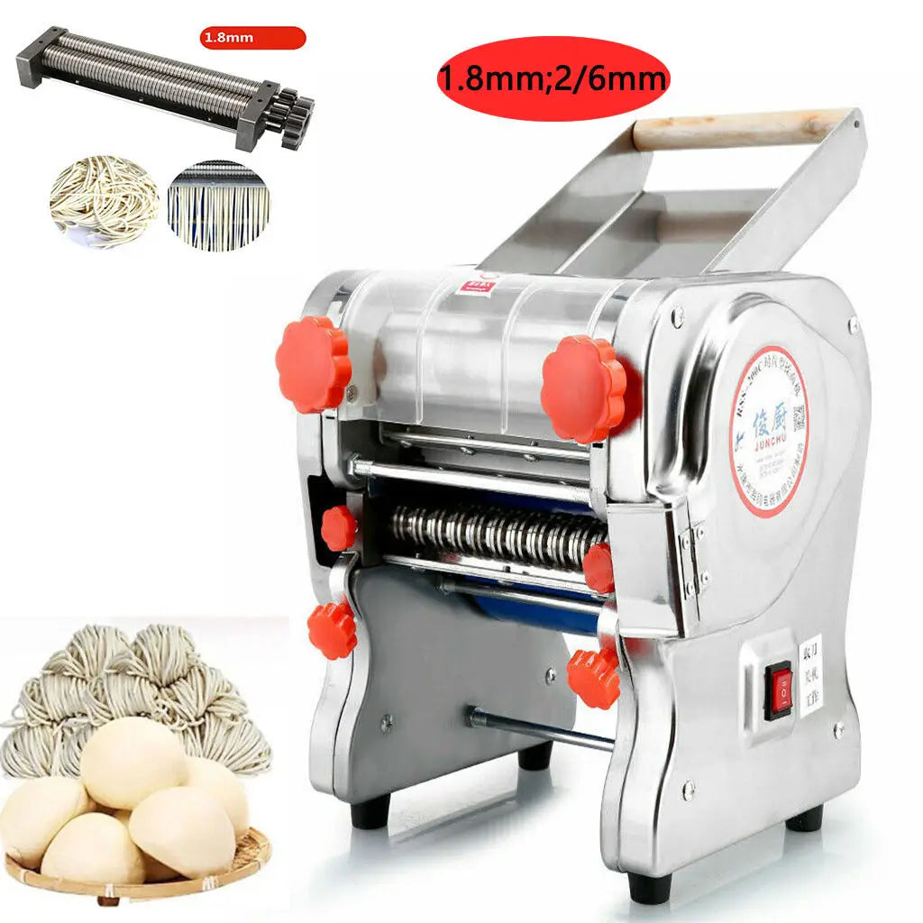Electric Stainless Steel Pasta Maker With Dual Noodle Cutters