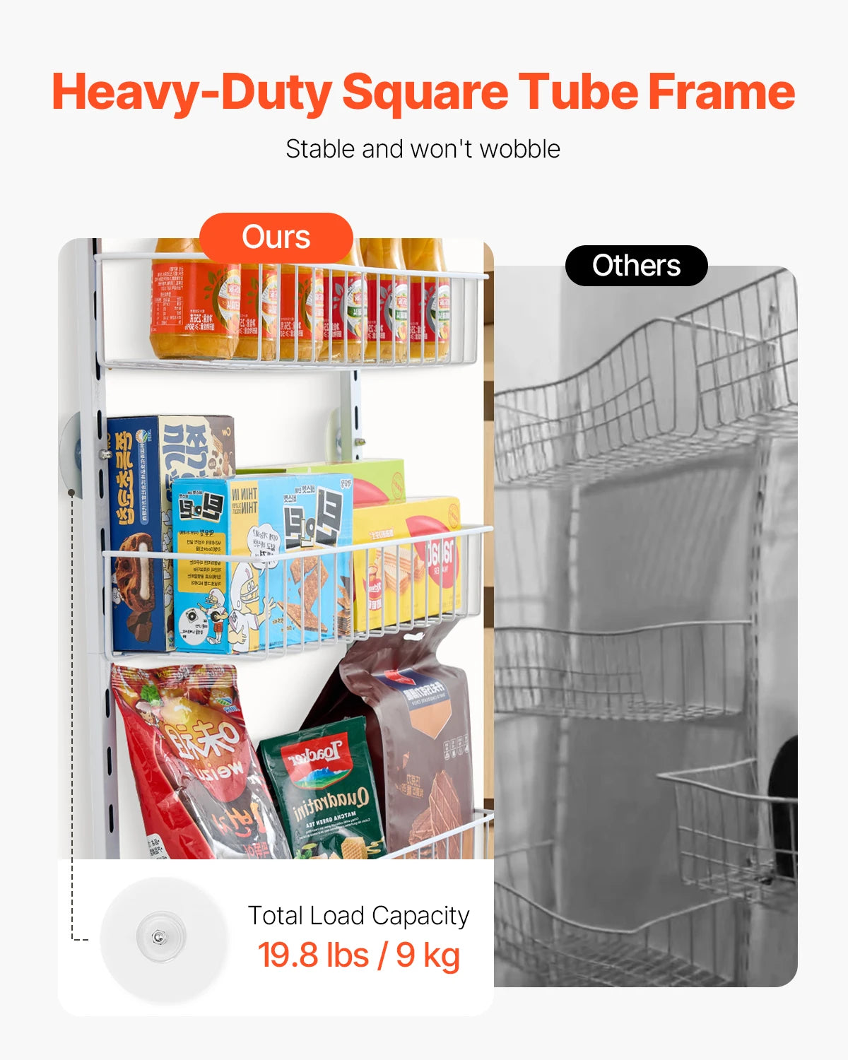 SucceBuy Over Door Pantry Organizer Heavy Duty Spice Rack