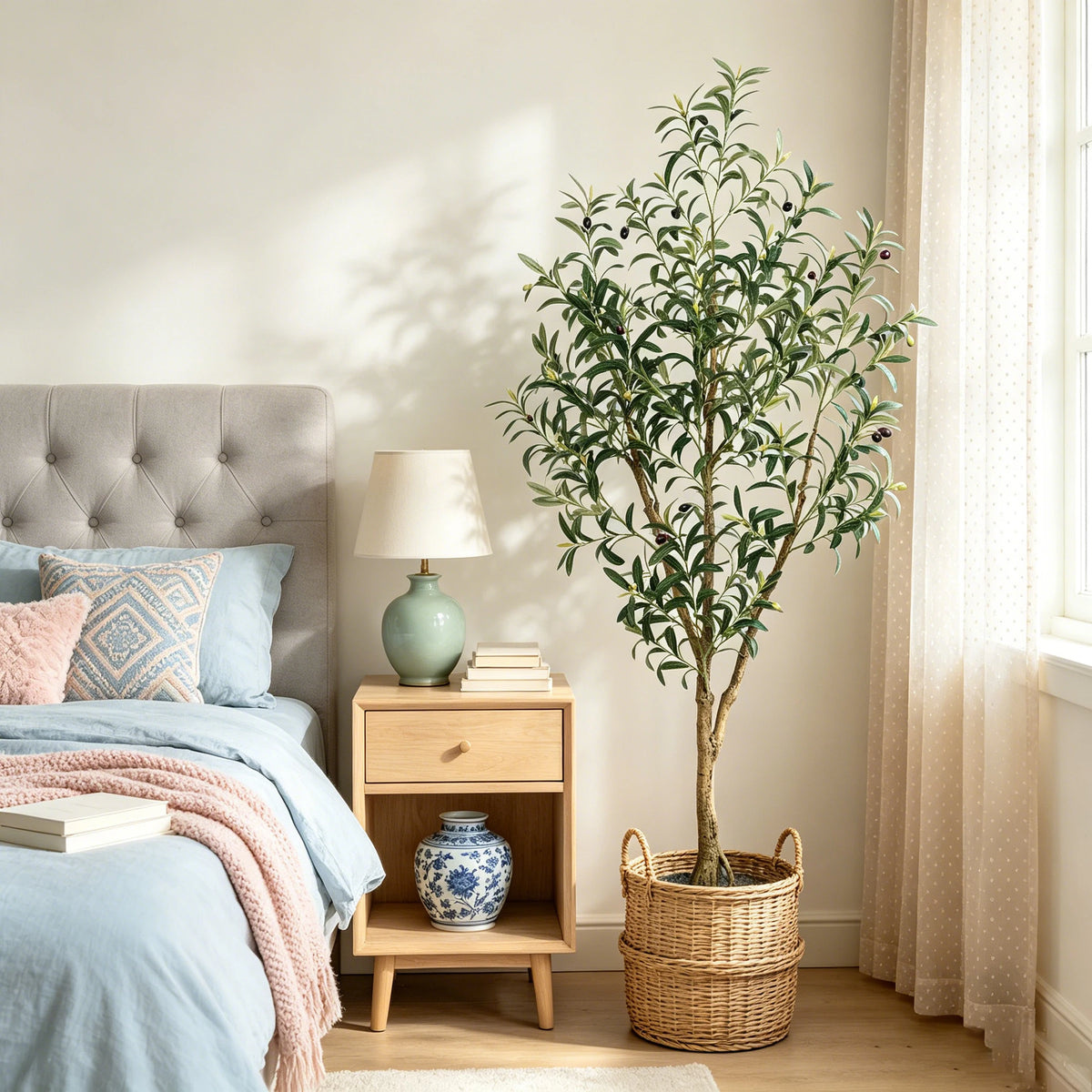 Olitree Artificial Olive Tree With Lifelike Fruit For Home Decor