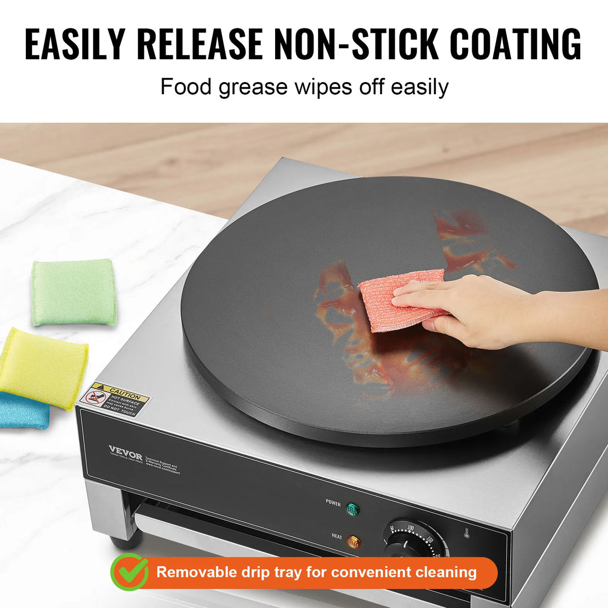 SucceBuy Electric Crepe Maker Nonstick Commercial Pancake Griddle