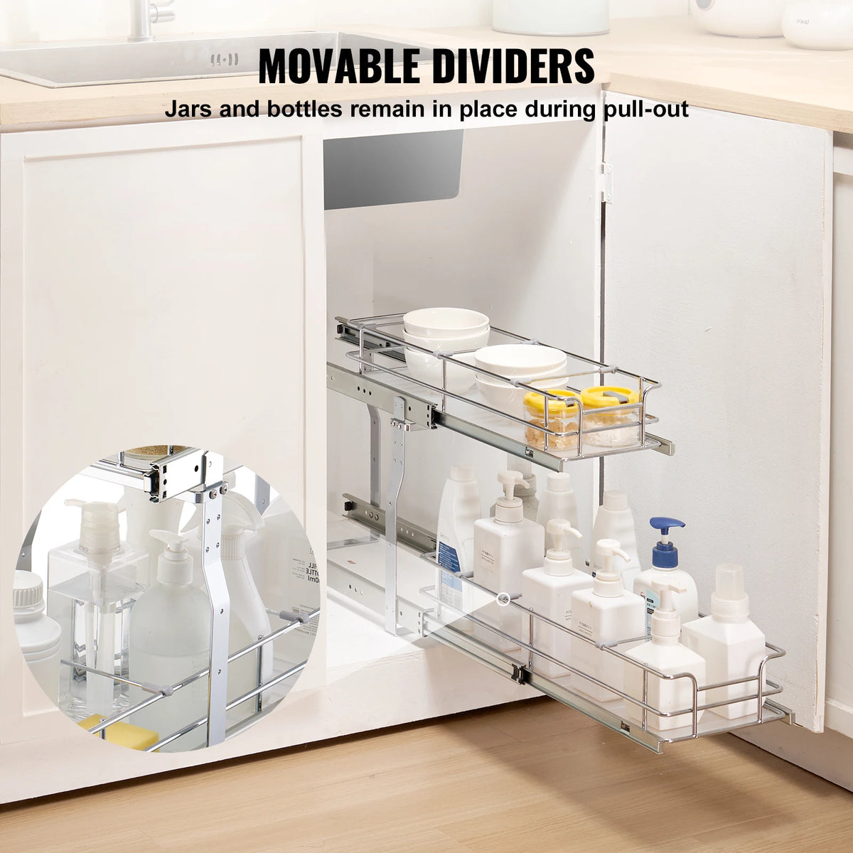VEVOR Pull Out Cabinet Organizer Sliding Drawer Pantry Storage