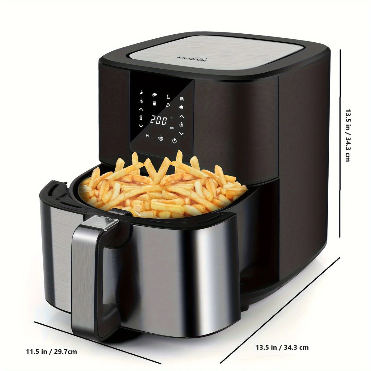 KitCook Digital Air Fryer With 8 Preset Cooking Modes