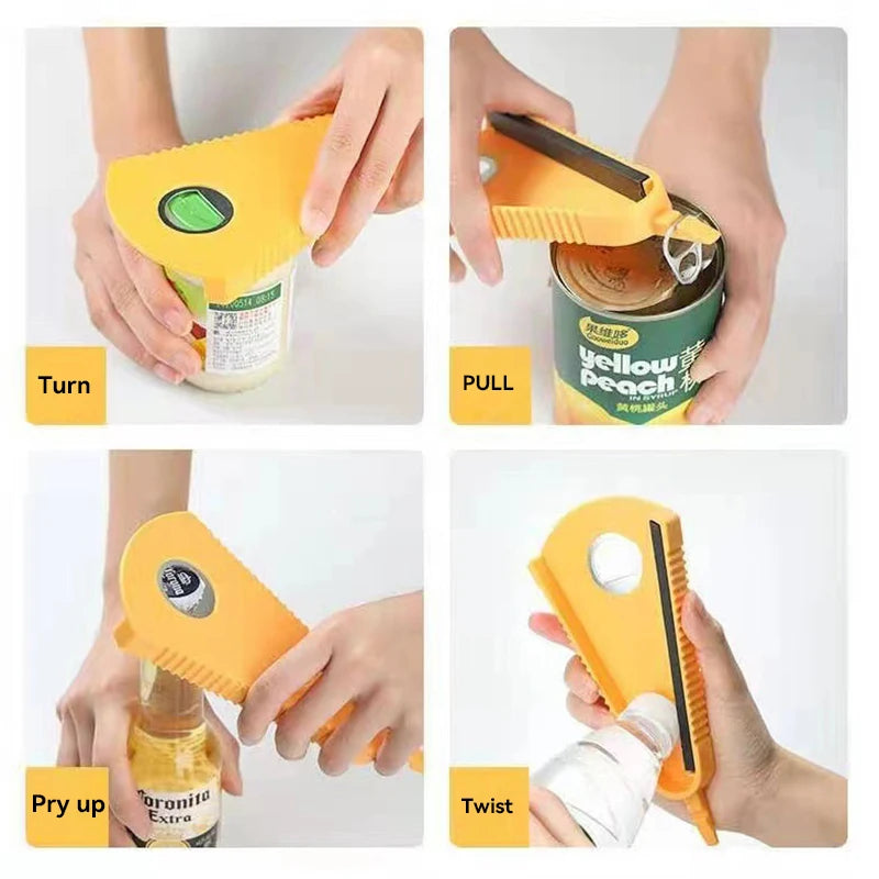 Can Opener Multifunctional Bottle Opener Jar Opener for Beer Coke Jam Beverage