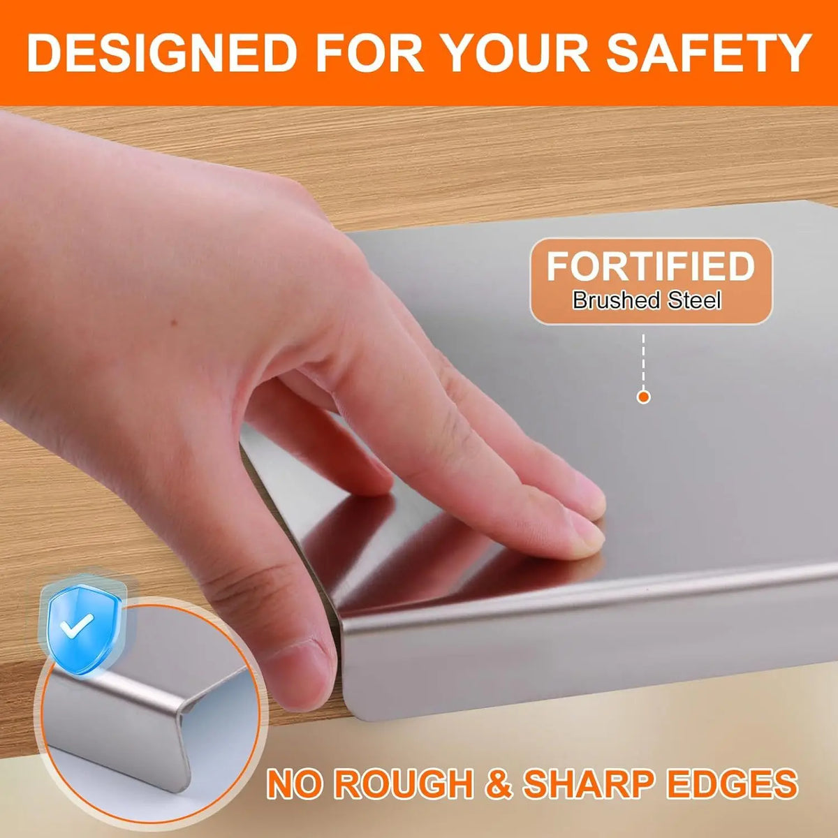 304 Stainless Steel Cutting Board With Lid And Non-Slip Pad