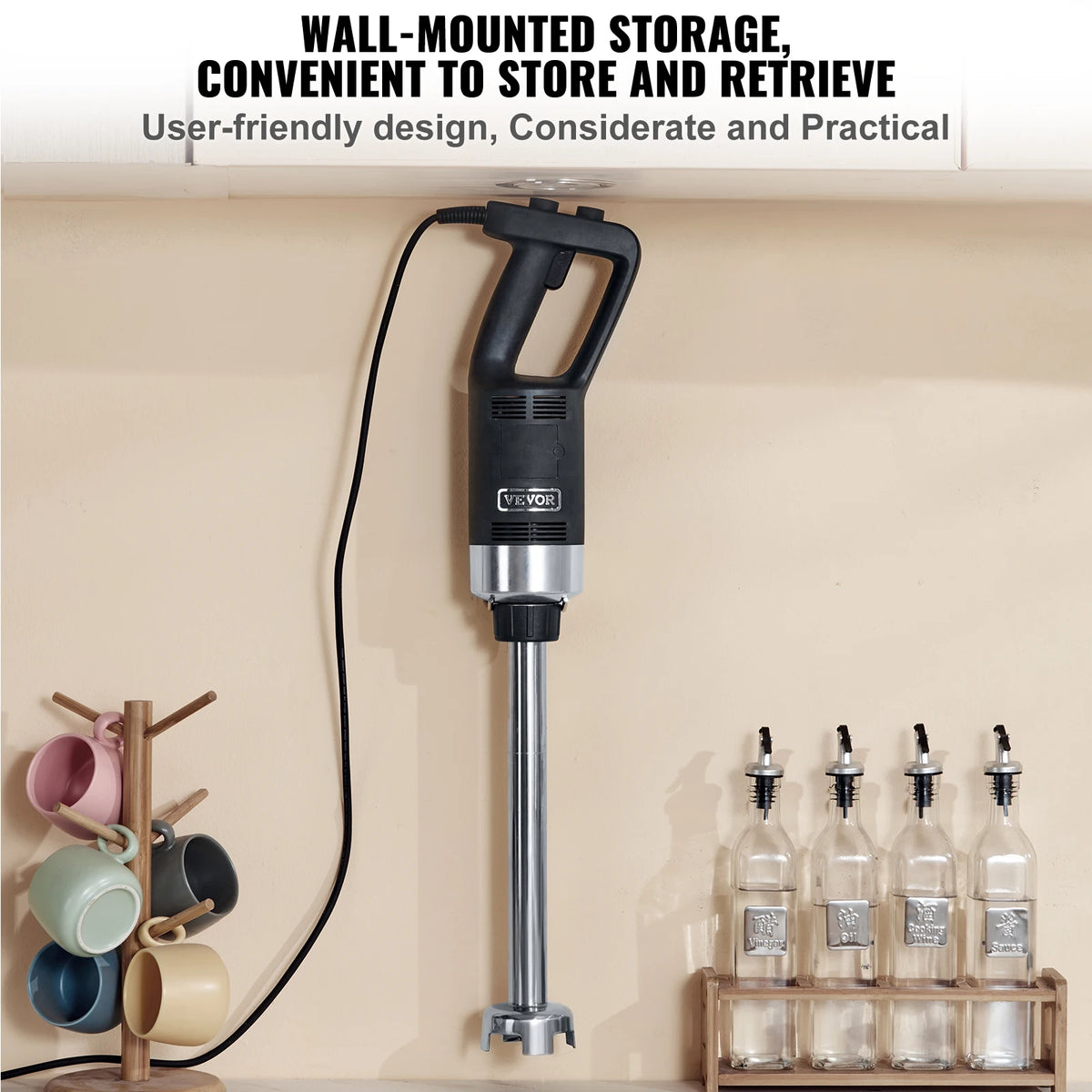 SucceBuy Commercial Immersion Blender 500W Variable Speed Stainless Steel