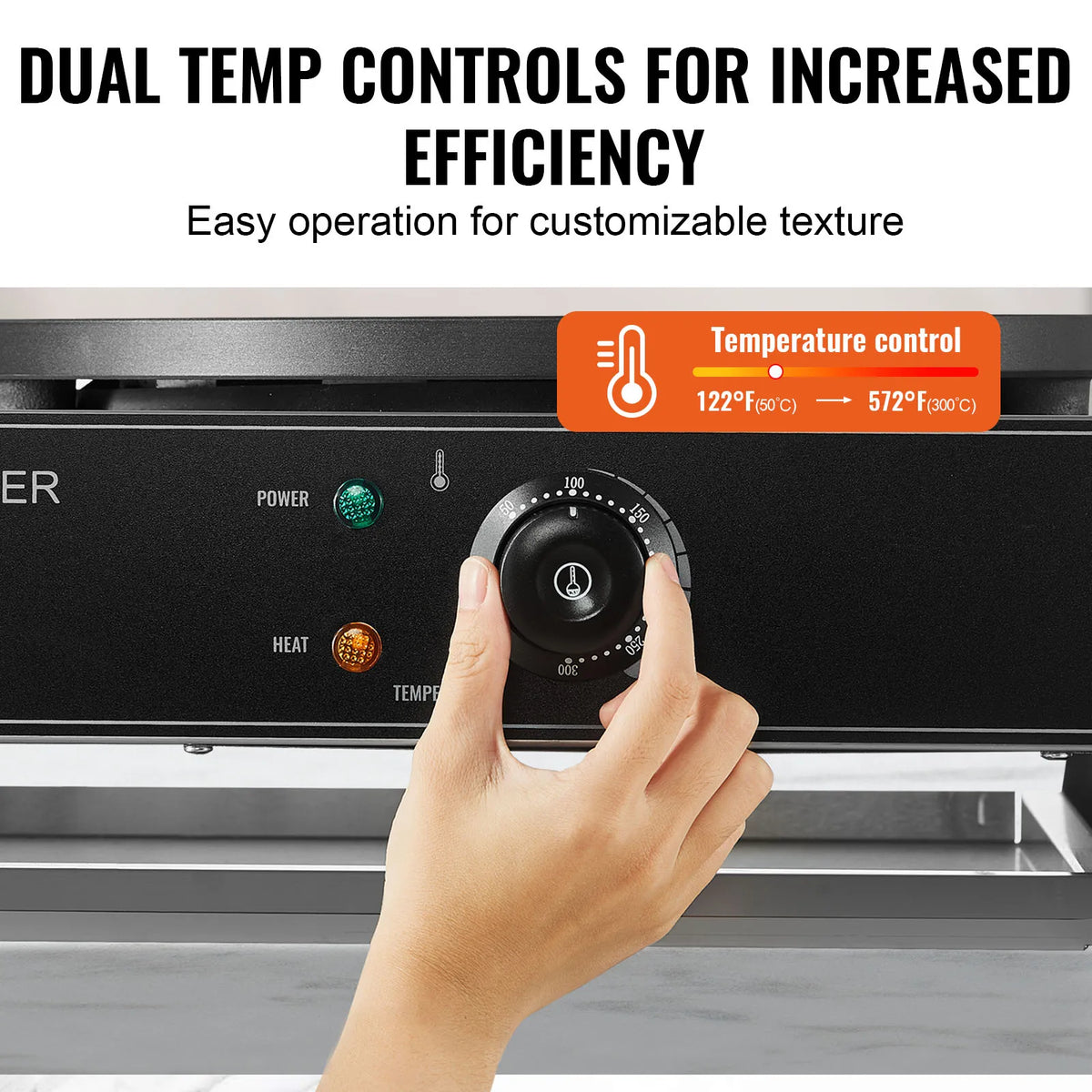 SucceBuy Commercial Electric Crepe Maker With Dual Cooking Plates