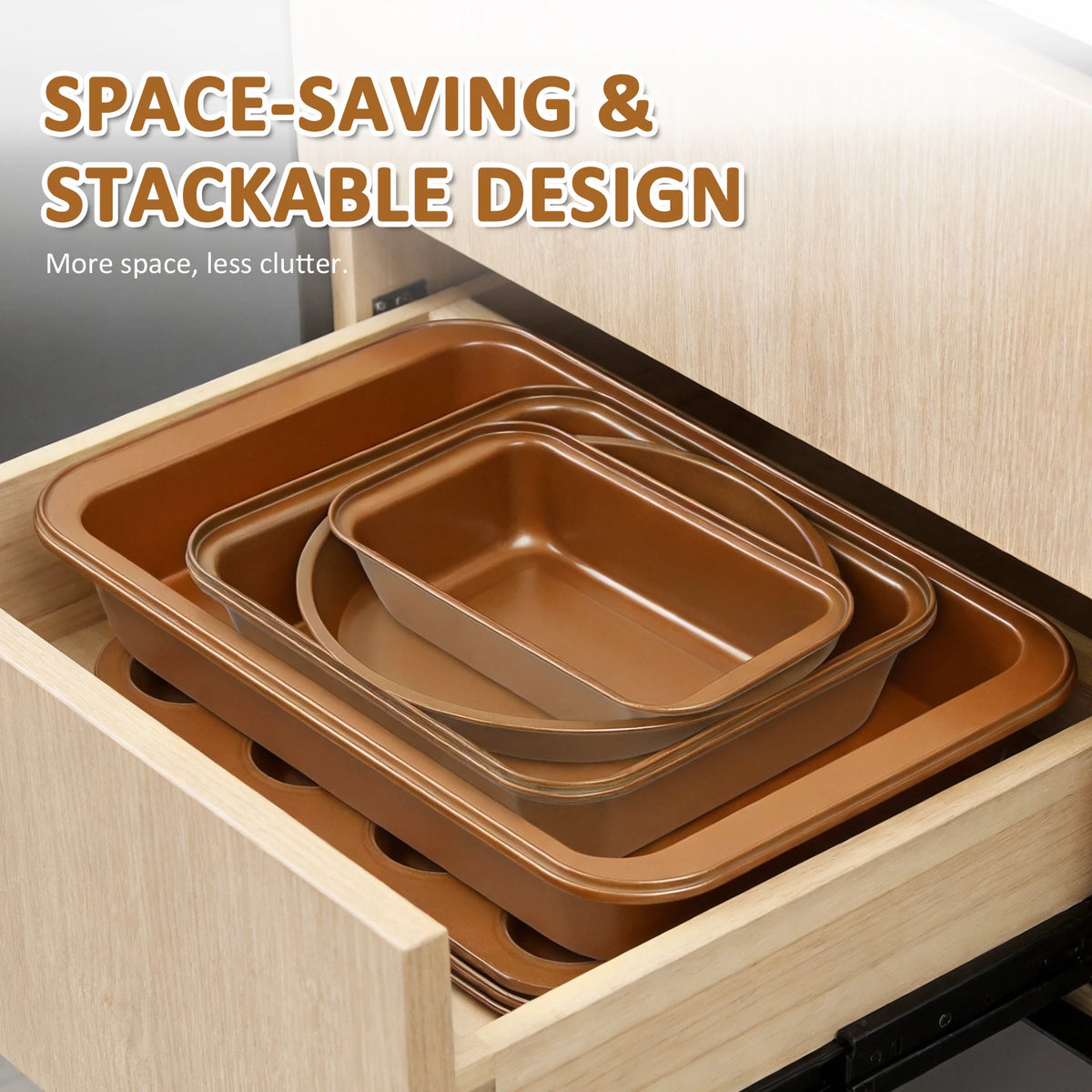 KOOMADE Nonstick Carbon Steel Bakeware Set With Multiple Baking Pans