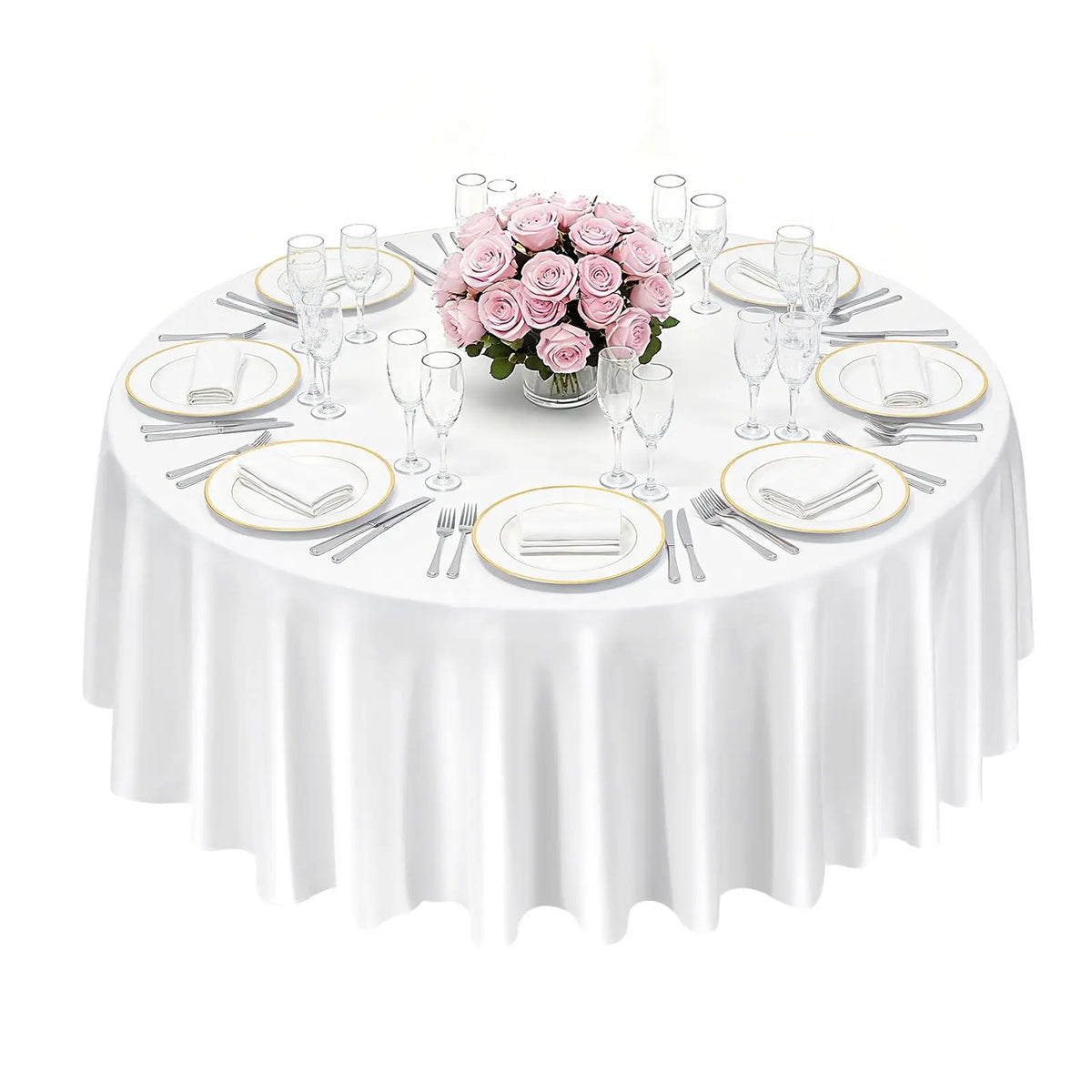 Reusable Washable Round Tablecloths For Weddings Parties And Banquets