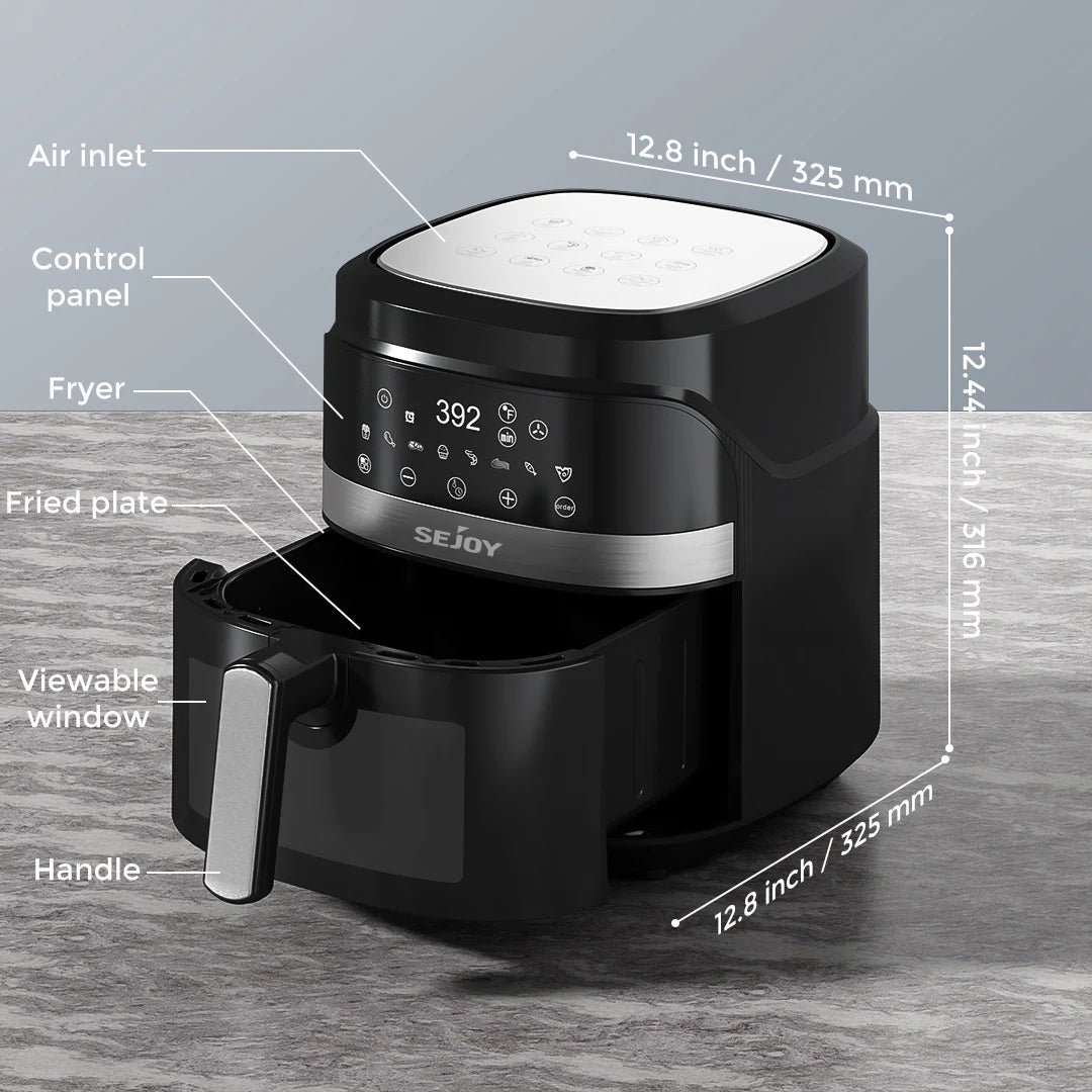 Sejoy Air Fryer Oven With Roast Bake And Dehydrate Functions