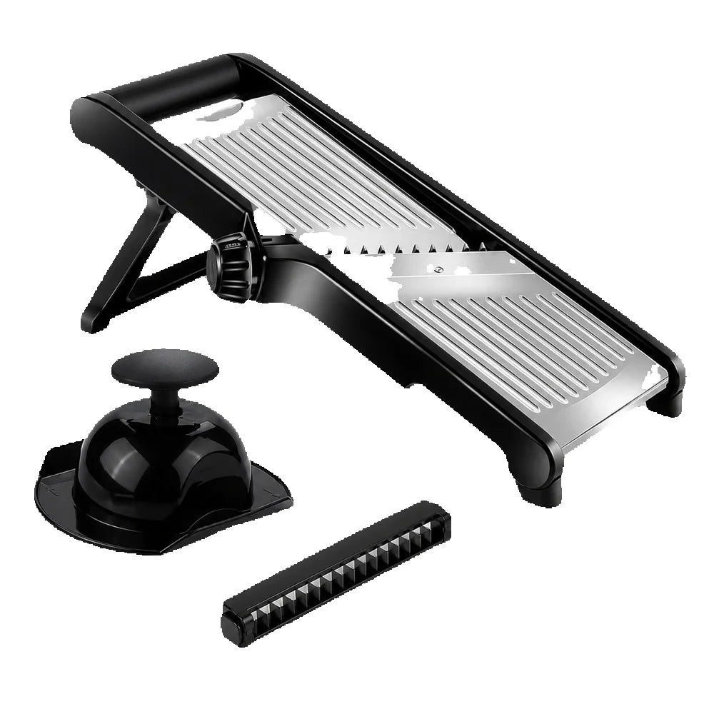 Adjustable Mandoline Slicer With Food Holder And Julienne Cutter blades