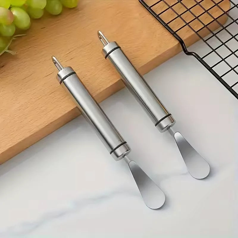 Stainless Steel Citrus Peeler Tool With Handle for Kitchen Use
