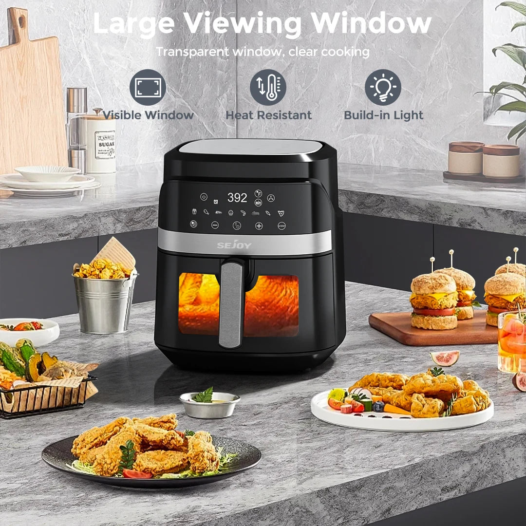 Sejoy Air Fryer Oven With Roast Bake And Dehydrate Functions
