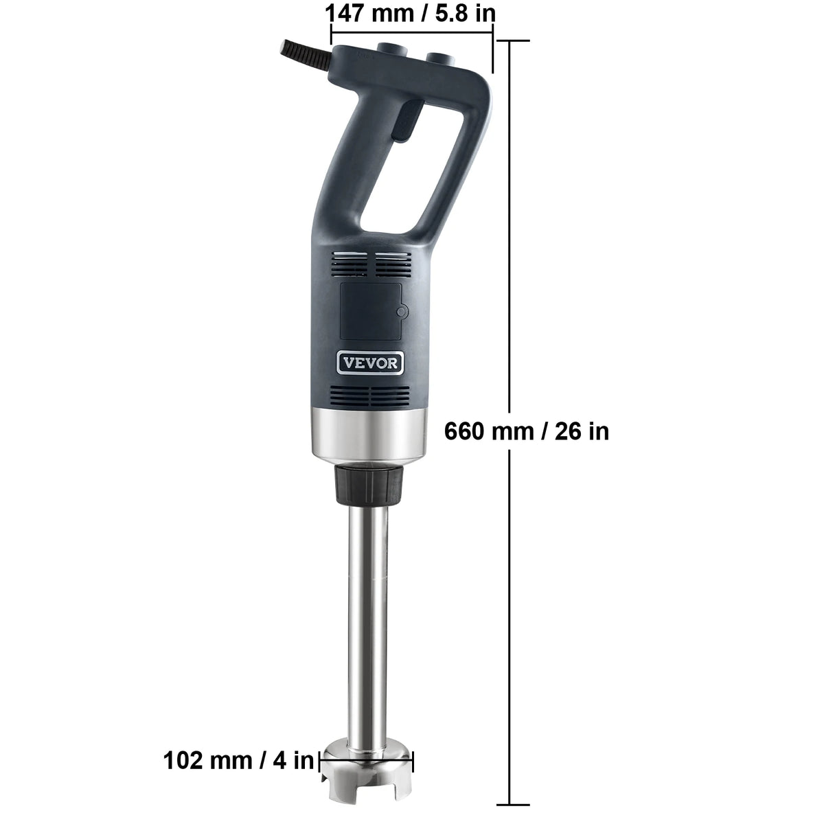 SucceBuy Commercial Immersion Blender 500W Variable Speed Stainless Steel