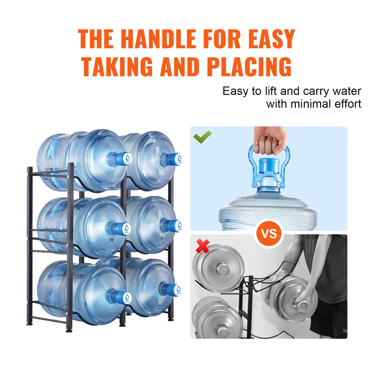 SucceBuy Multi Tier Water Jug Holder for Kitchen and Office