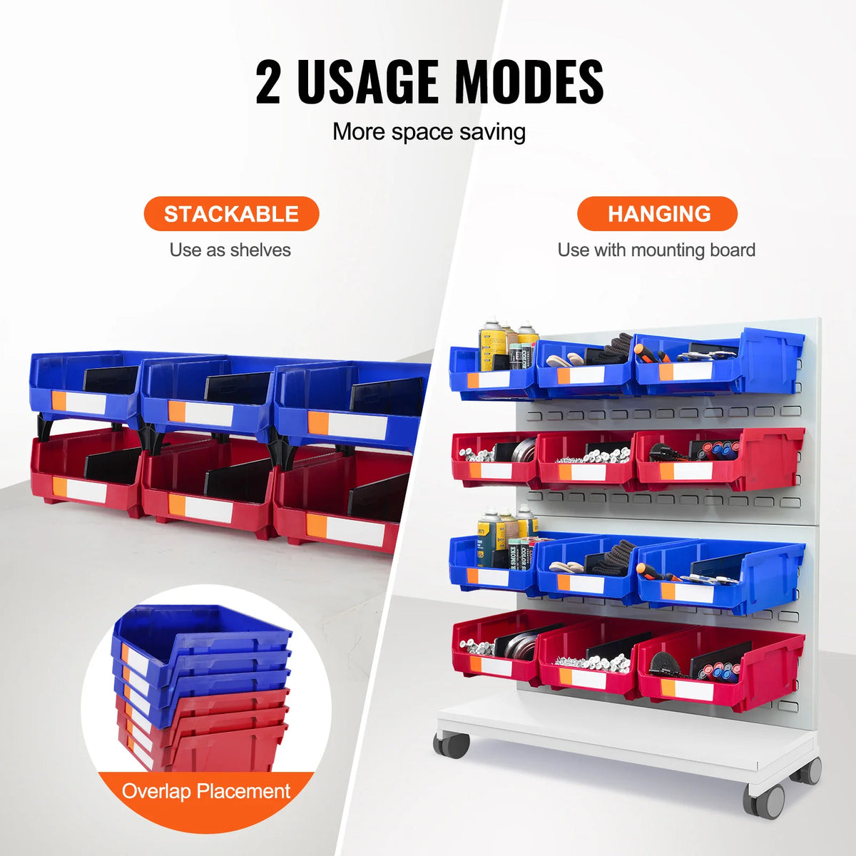 SucceBuy Stackable Wall Mounted Storage Bins For Home And Garage