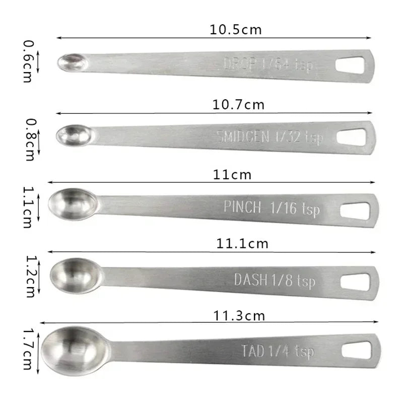 Stainless Steel Measuring Spoons for Dry and Liquid Ingredients