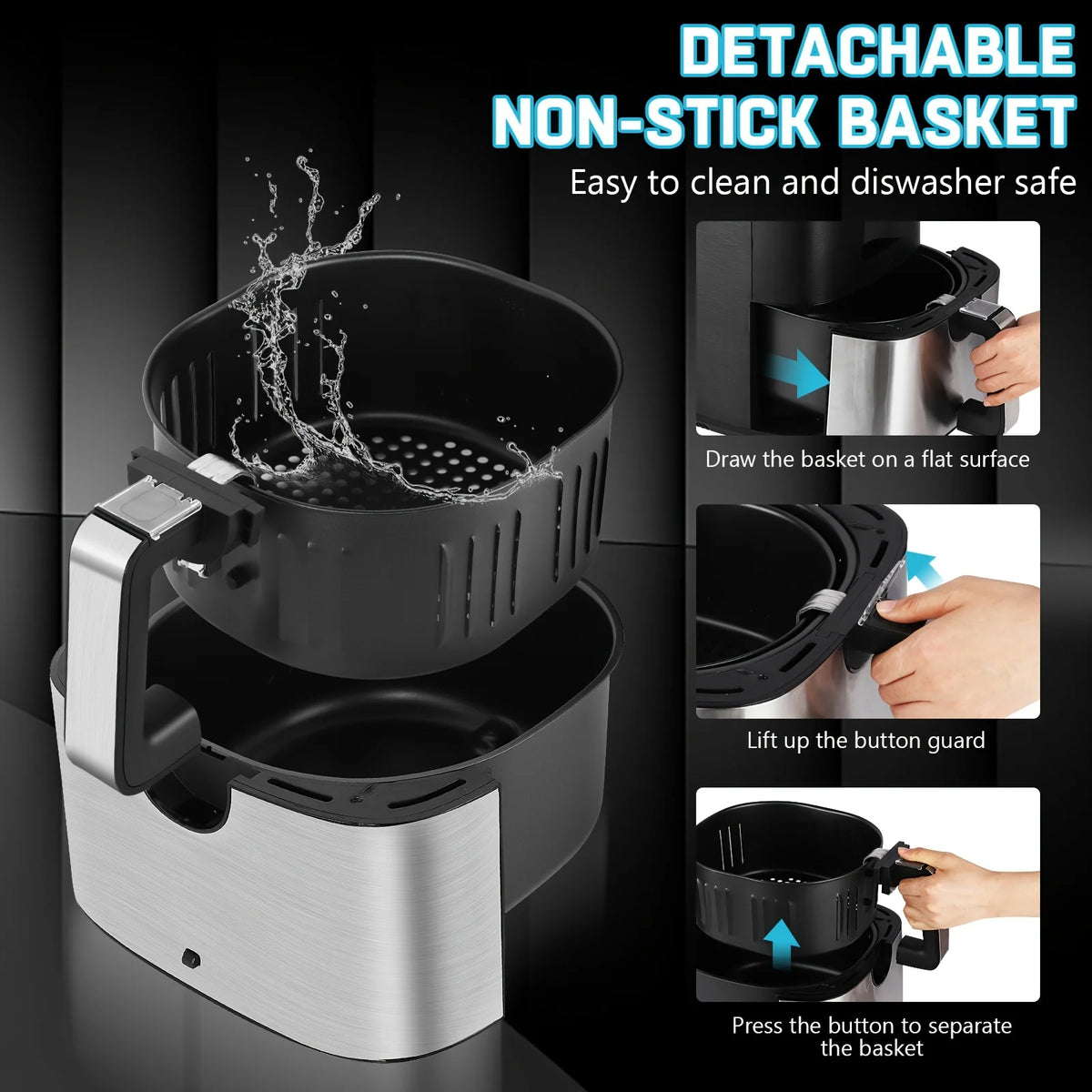 KitCook Digital Air Fryer With 8 Preset Cooking Modes