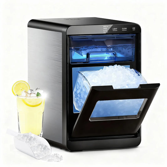 SHICUO Countertop Nugget Ice Maker With Self Cleaning Function