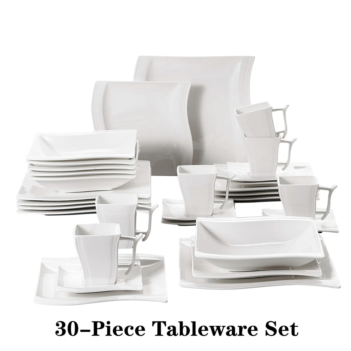 MALACASA Flora Porcelain Dinnerware Set For Elegant Dining