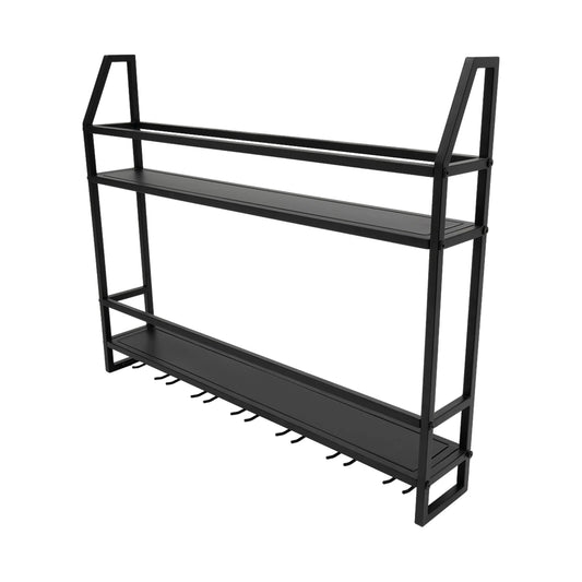 Wall Mounted Wine Rack With Glass Holder For Home Bar