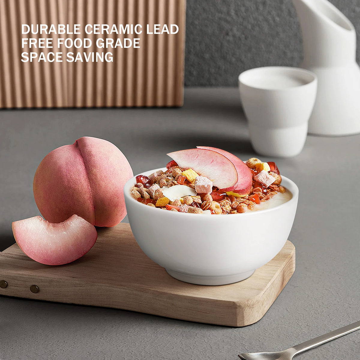 Porcelain Bowls for Cereal, Soup, Salad and Pasta, Microwave Safe