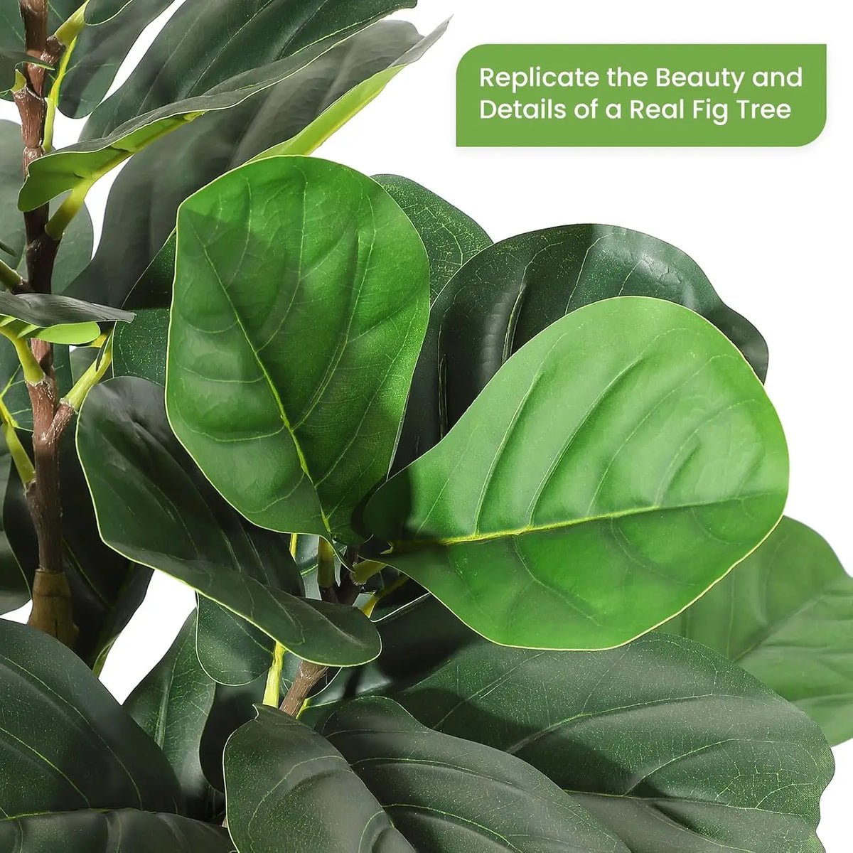 HiMISS Artificial Fiddle Leaf Fig Tree For Home Decor