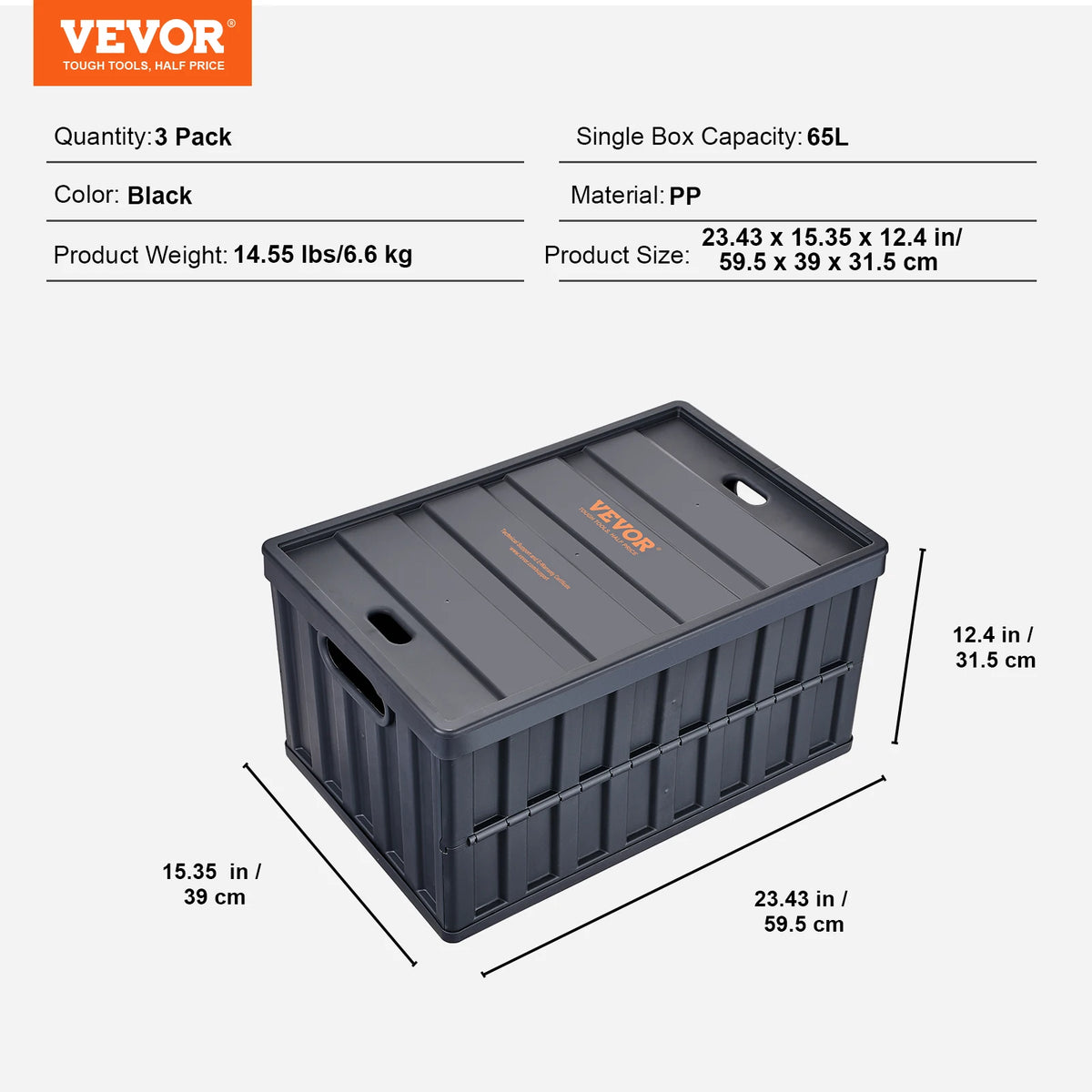 SucceBuy Collapsible Stackable Storage Bins With Lids For Home