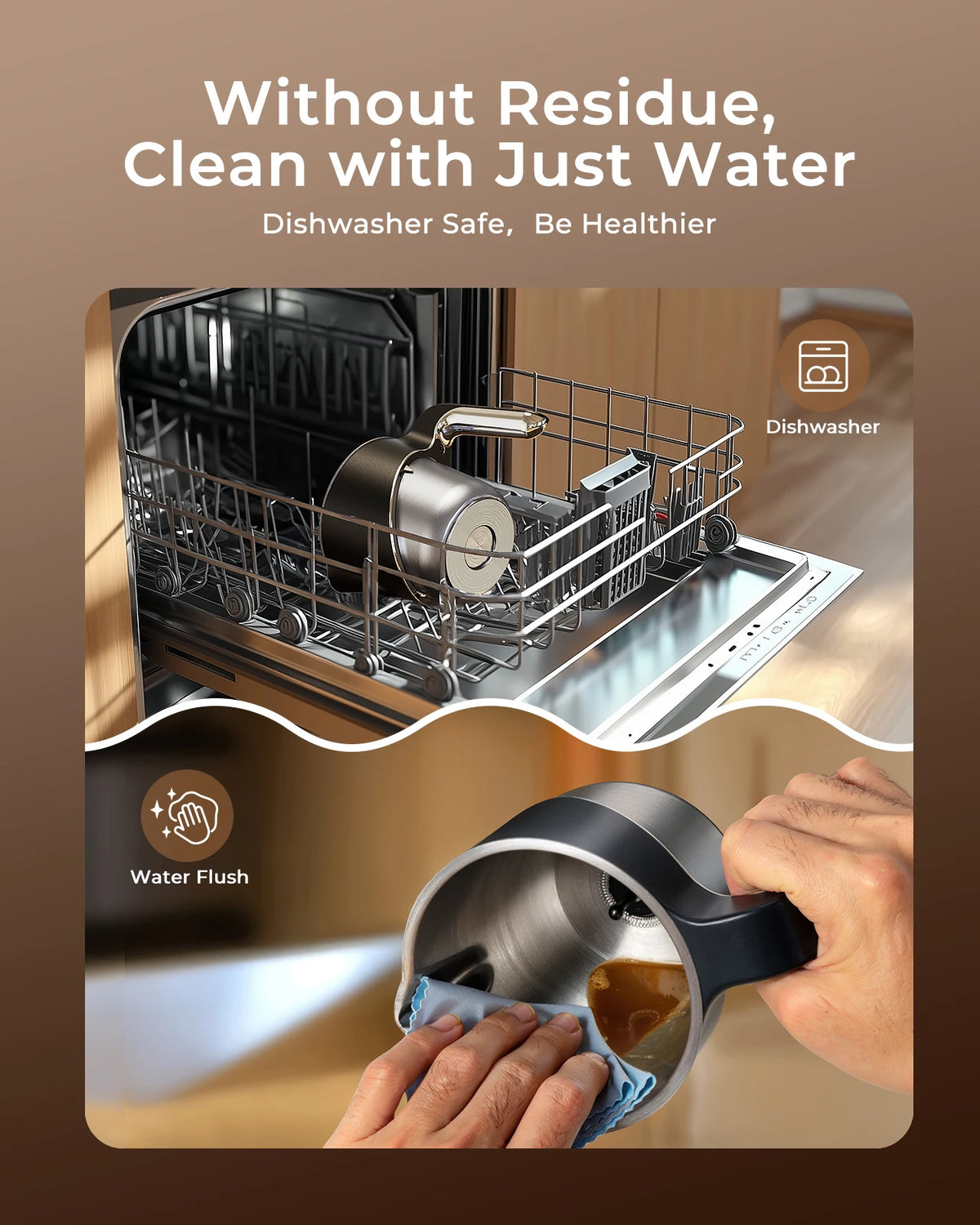 UHOST Electric Milk Frother And Steamer For Coffee Drinks