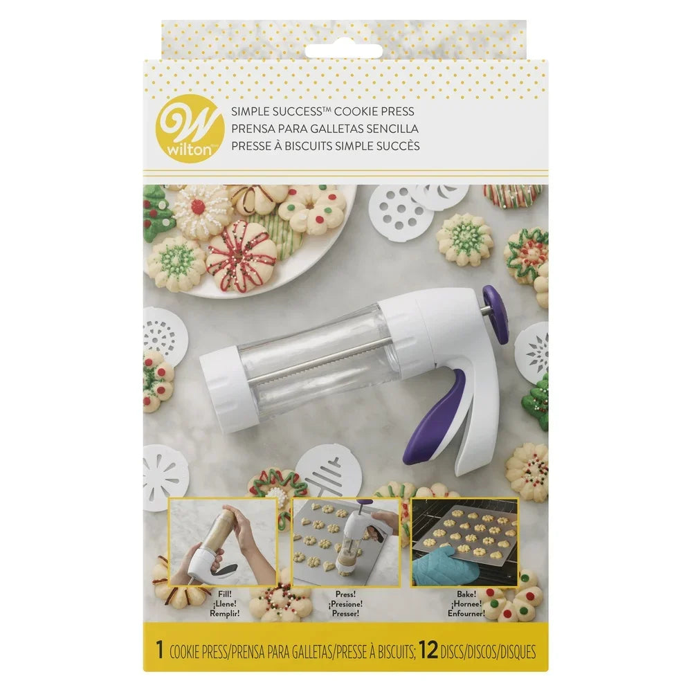Ergonomic Cookie Press With Soft Touch Trigger And 12 Shapes