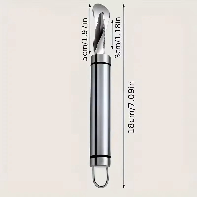 Stainless Steel Citrus Peeler Tool With Handle for Kitchen Use
