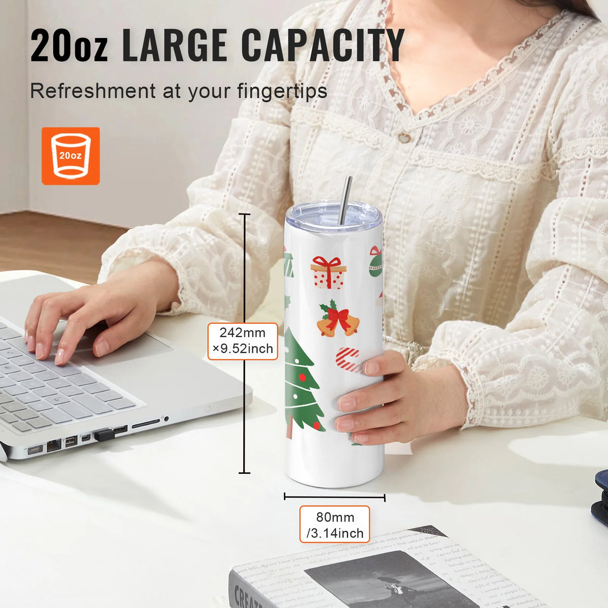 SucceBuy Stainless Steel Sublimation Tumblers for Custom Heat Transfers