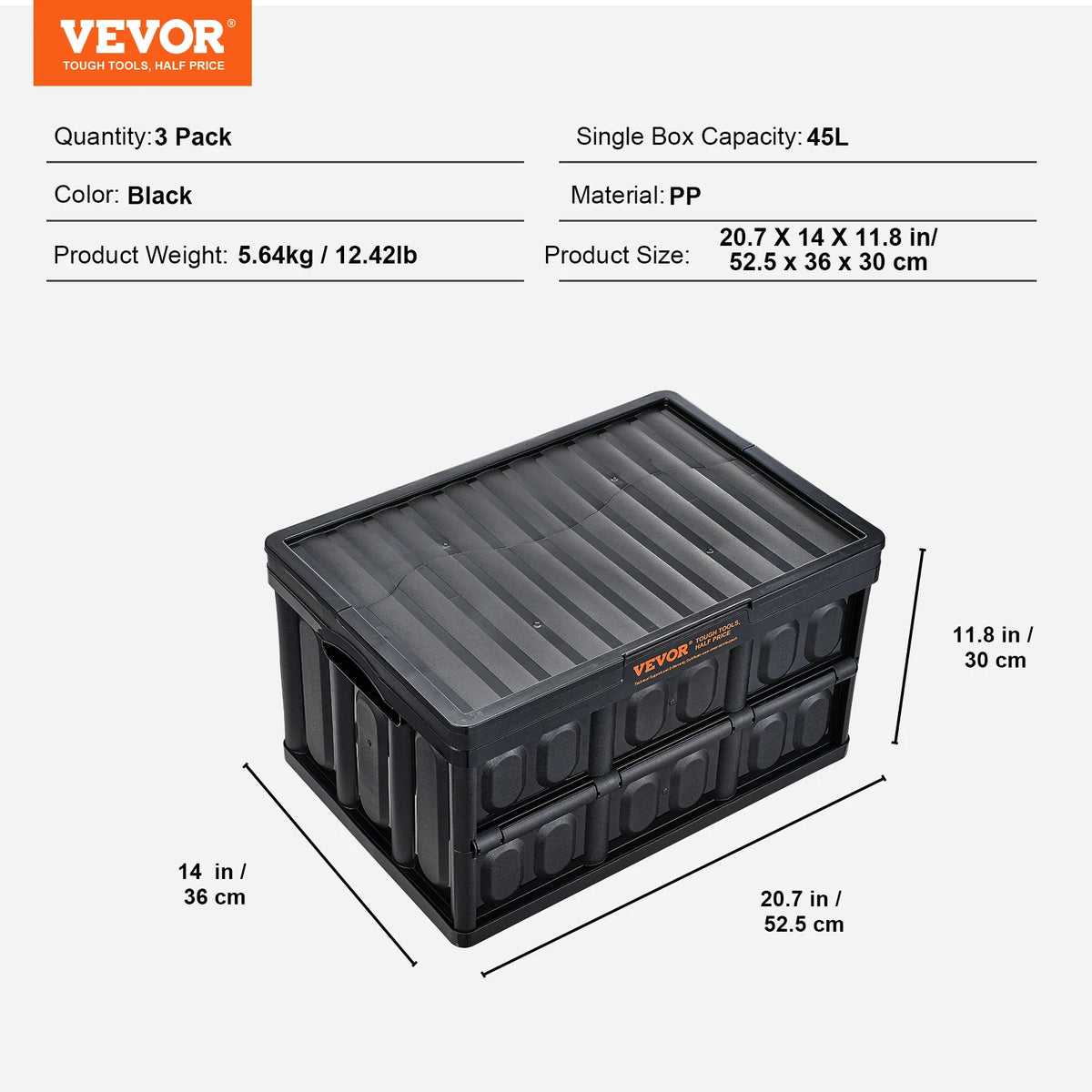 SucceBuy Collapsible Stackable Storage Bins With Lids For Home