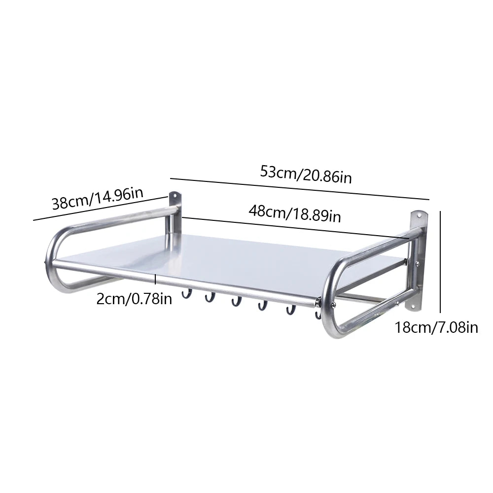 Wall Mounted Stainless Steel Microwave Oven Shelf Rack