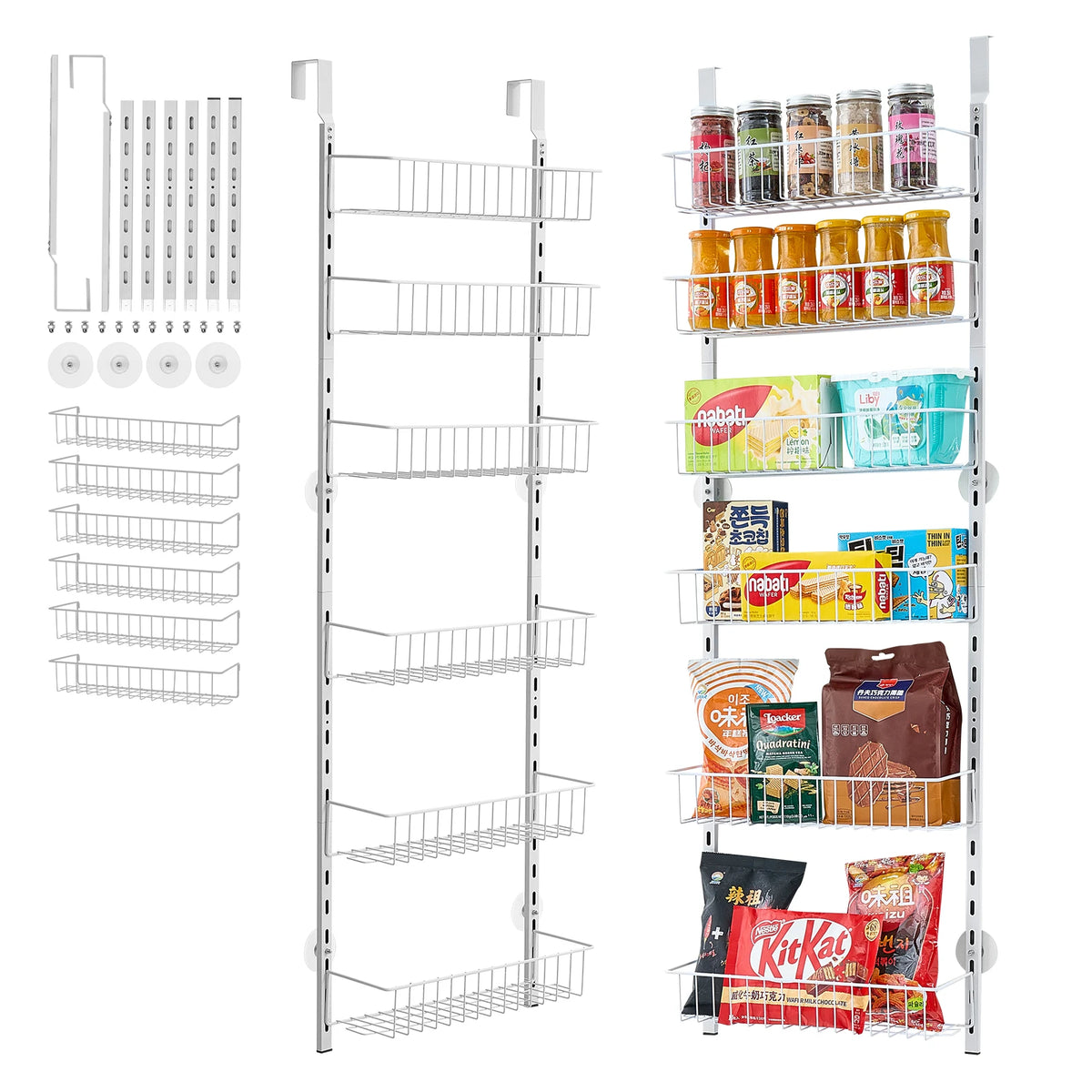SucceBuy Over Door Pantry Organizer Heavy Duty Spice Rack