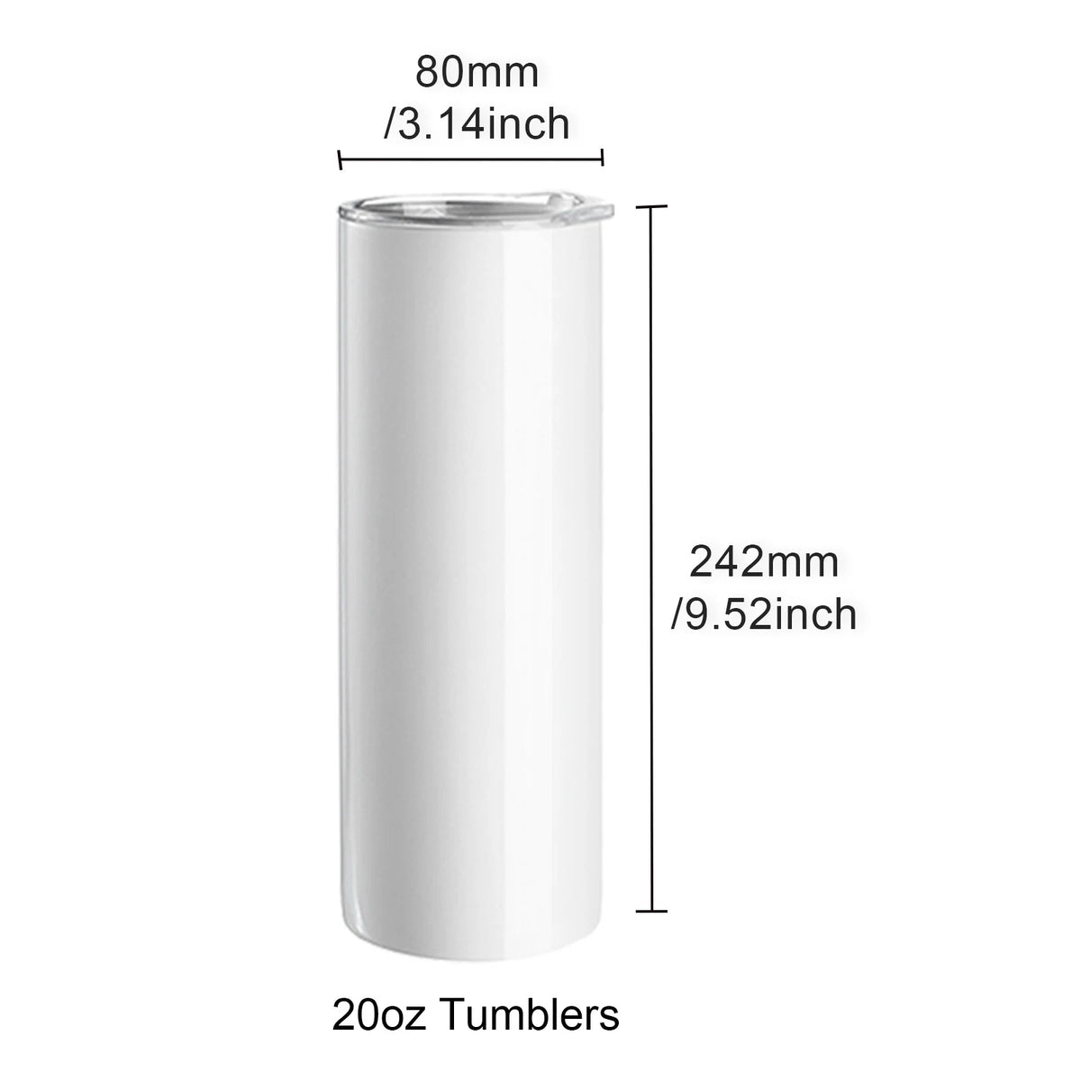 SucceBuy Stainless Steel Sublimation Tumblers for Custom Heat Transfers