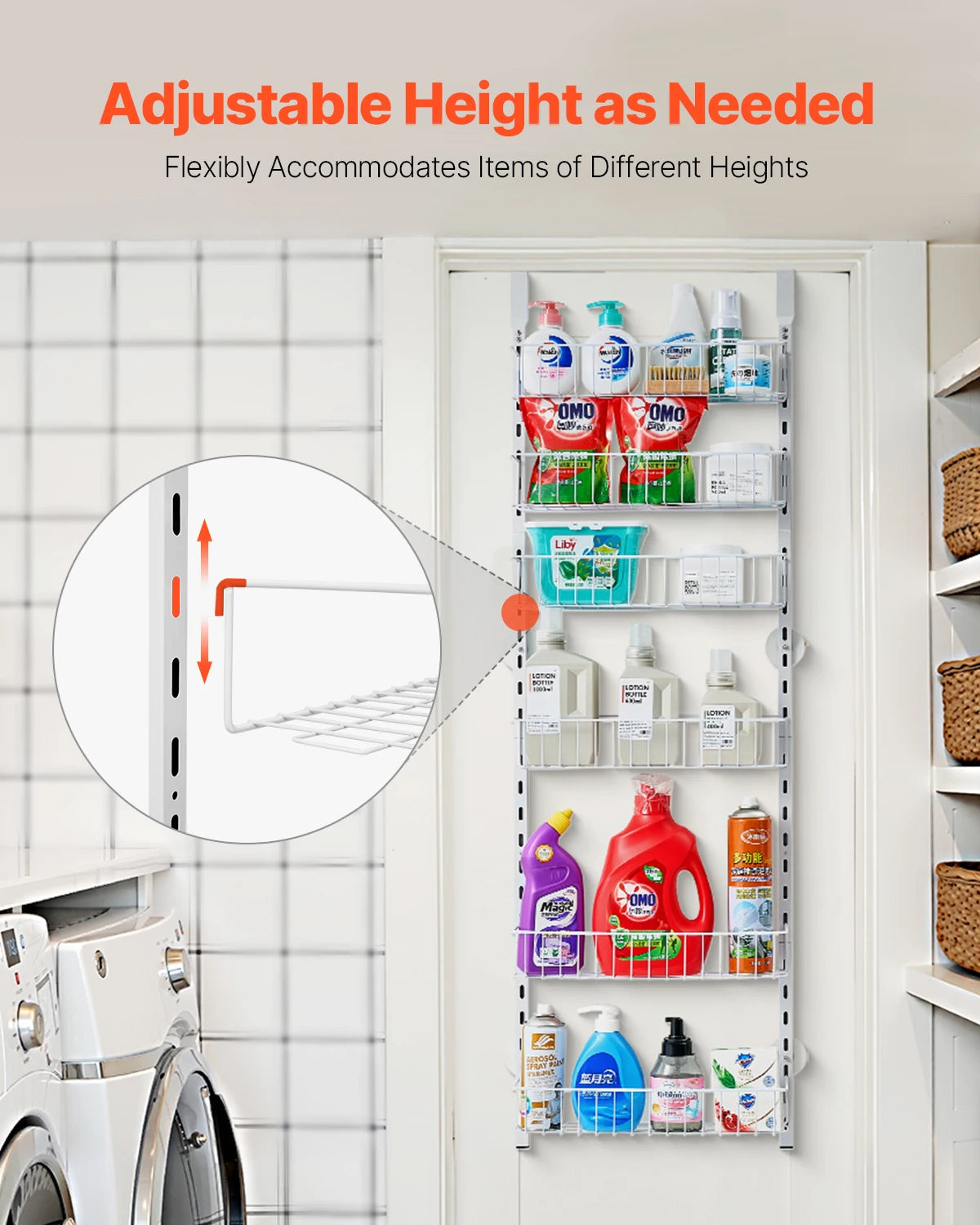SucceBuy Over Door Pantry Organizer Heavy Duty Spice Rack