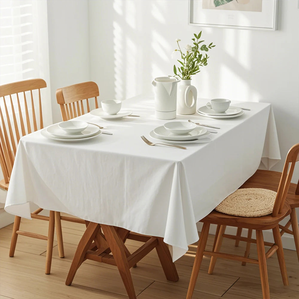 READOR Reusable Polyester Rectangle Tablecloths for Events and Banquets