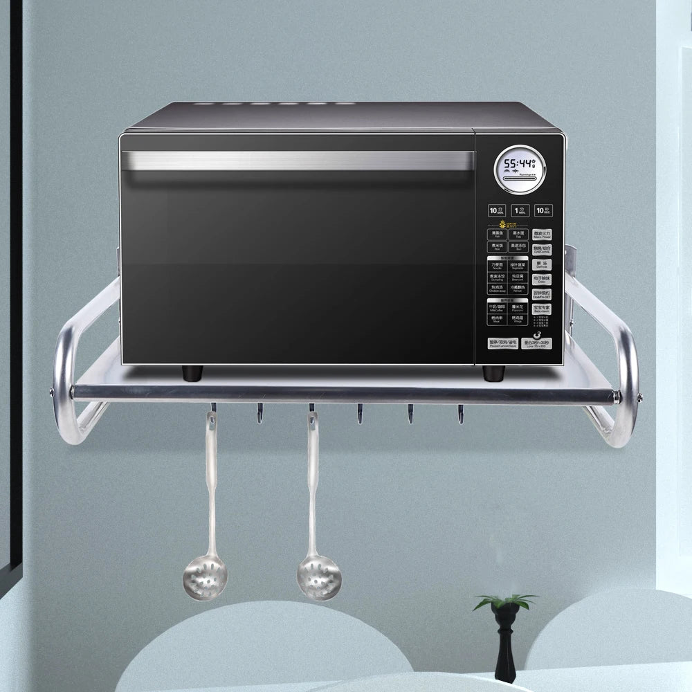 Wall Mounted Stainless Steel Microwave Oven Shelf Rack