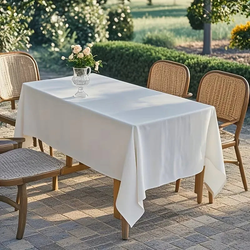 Six Piece Reusable Polyester Tablecloth Set for Weddings and Events