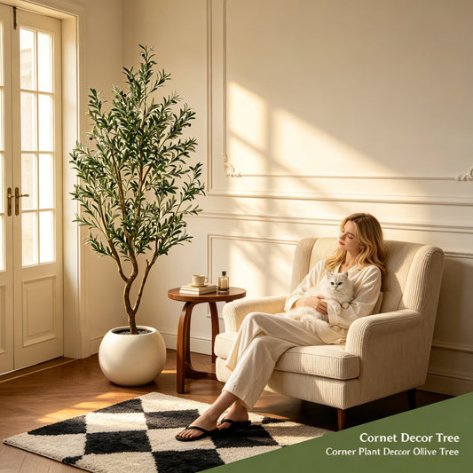 Olitree Artificial Olive Tree With Lifelike Fruit For Home Decor