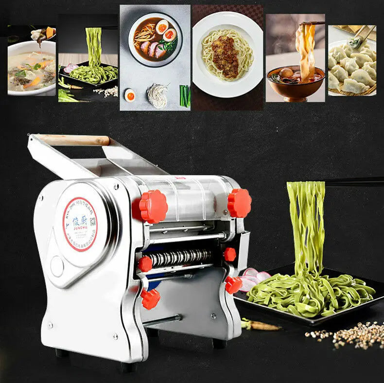 Electric Stainless Steel Pasta Maker With Dual Noodle Cutters