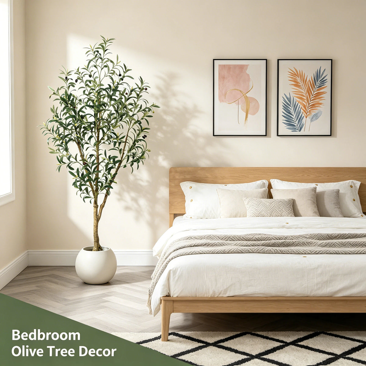 Olitree Artificial Olive Tree With Lifelike Fruit For Home Decor