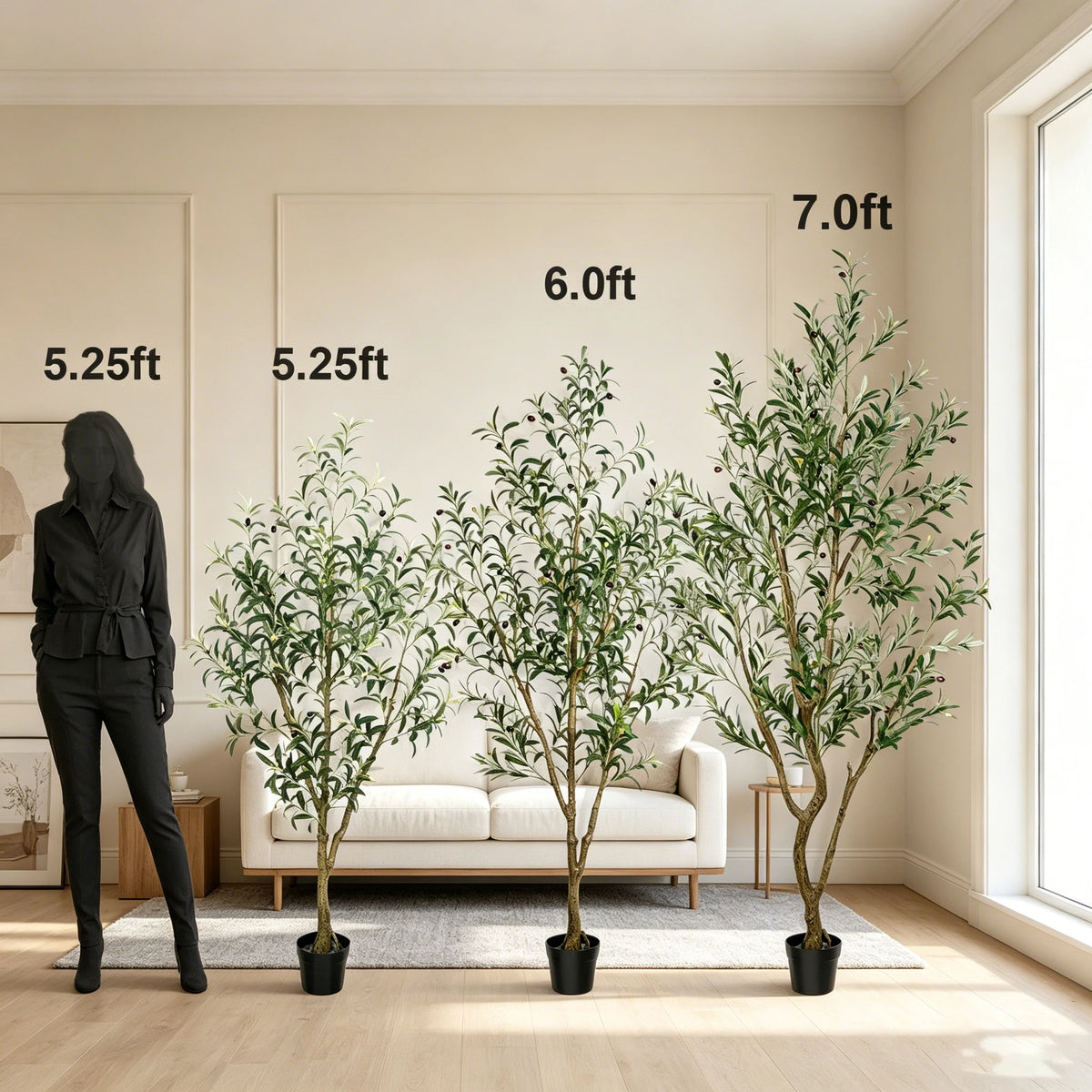 Olitree Artificial Olive Tree With Lifelike Fruit For Home Decor