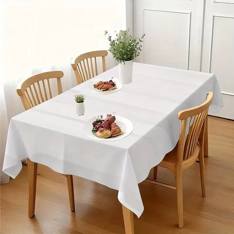 Six Piece Reusable Polyester Tablecloth Set for Weddings and Events