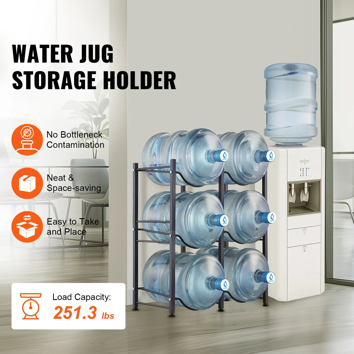 SucceBuy Multi Tier Water Jug Holder for Kitchen and Office