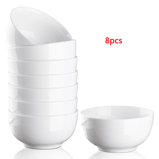 Porcelain Bowls for Cereal, Soup, Salad and Pasta, Microwave Safe