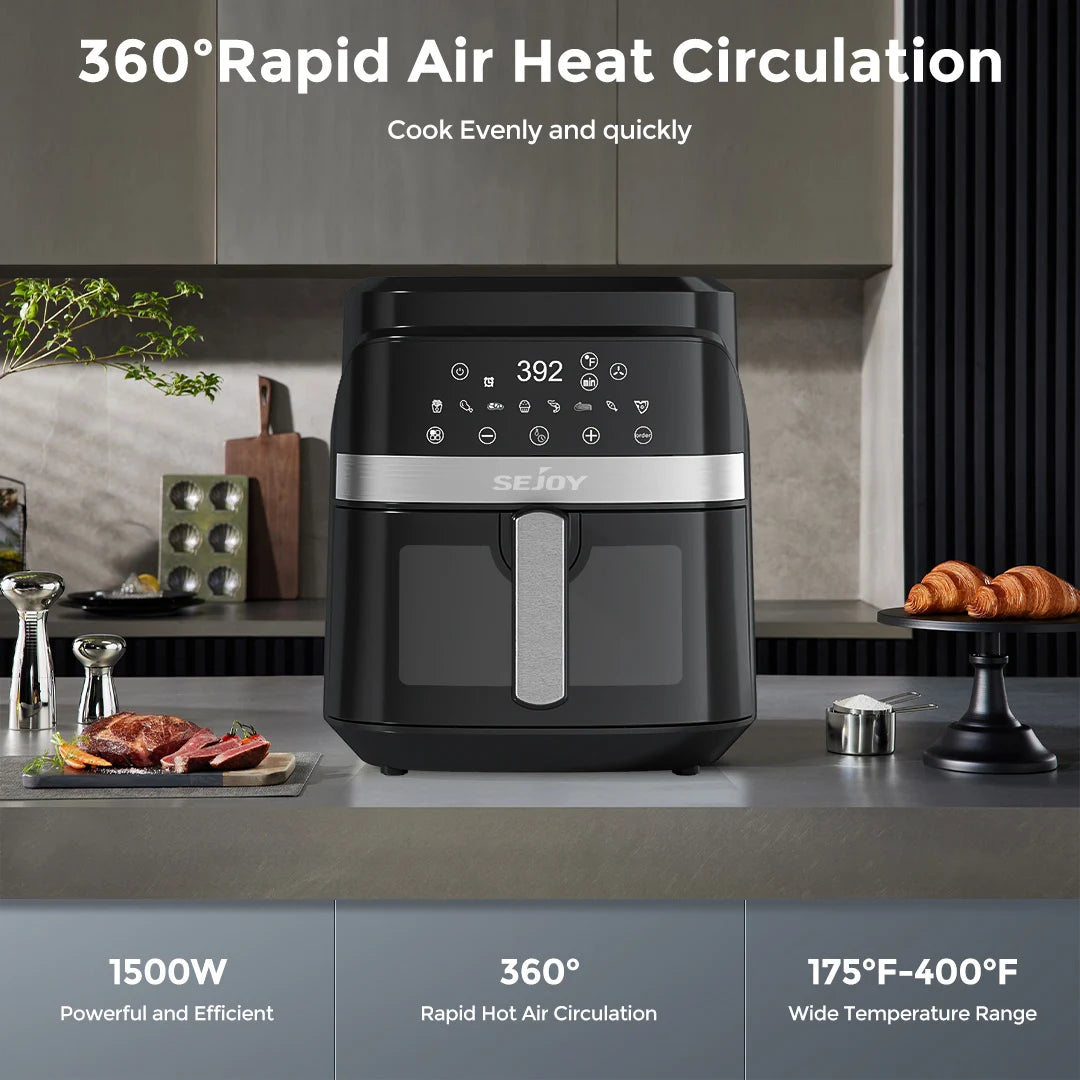 Sejoy Air Fryer Oven With Roast Bake And Dehydrate Functions