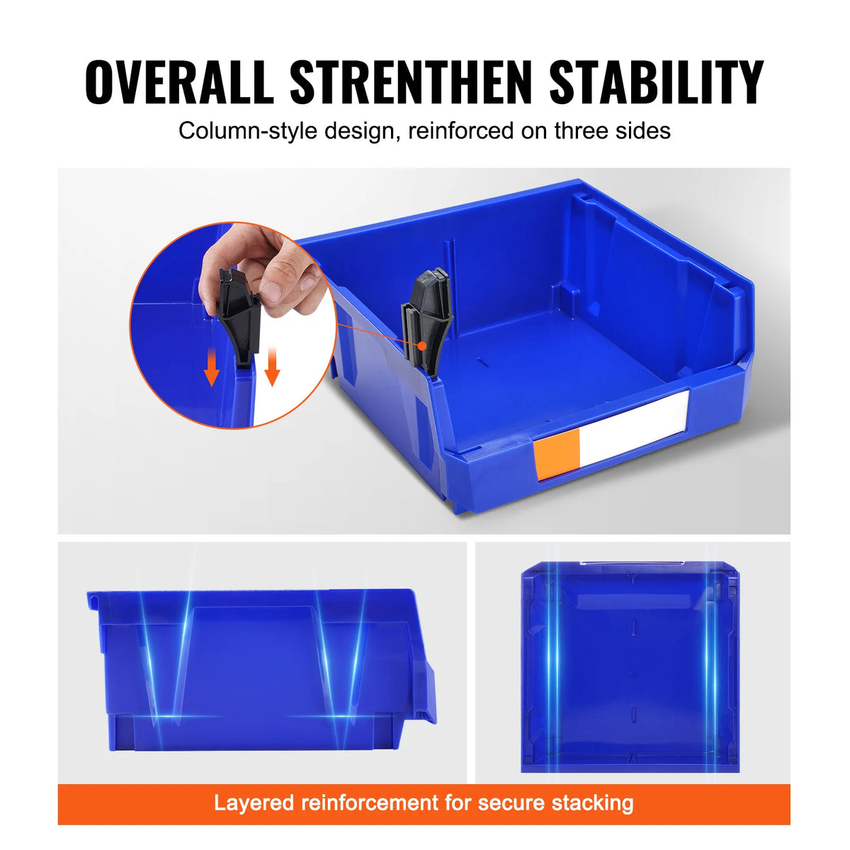 SucceBuy Stackable Wall Mounted Storage Bins For Home And Garage