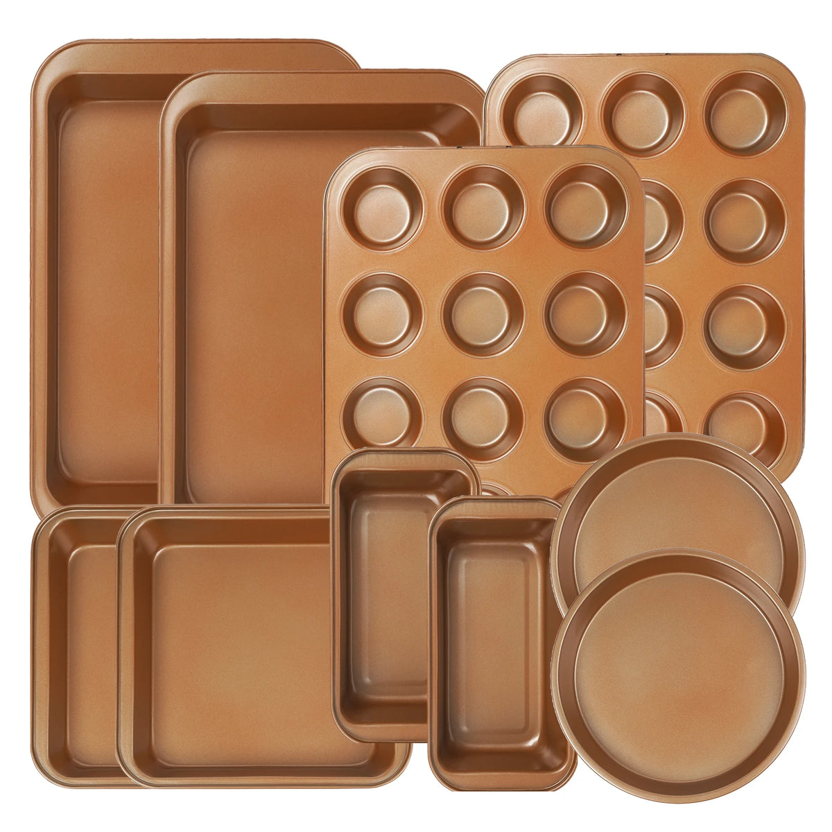 KOOMADE Nonstick Carbon Steel Bakeware Set With Multiple Baking Pans